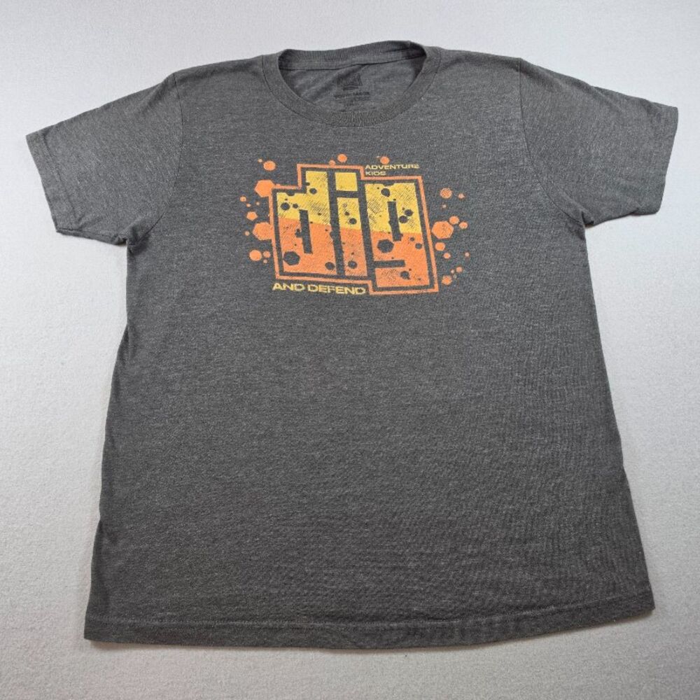 Sunday Youth T-Shirt Size Large Gray Graphic Tee - 0099